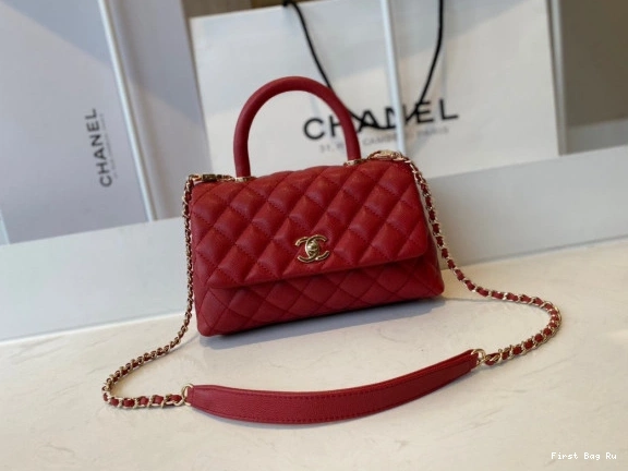 First Bag Ru CHANEL WITH TOP HANDLE FLAP BAG 0821